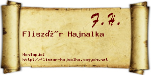 Fliszár Hajnalka névjegykártya