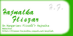 hajnalka fliszar business card